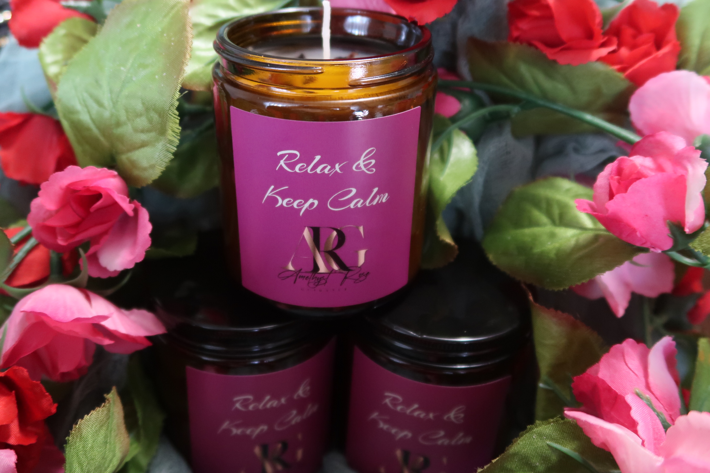 Relax & Keep Calm (Lavender Herbal Candle)